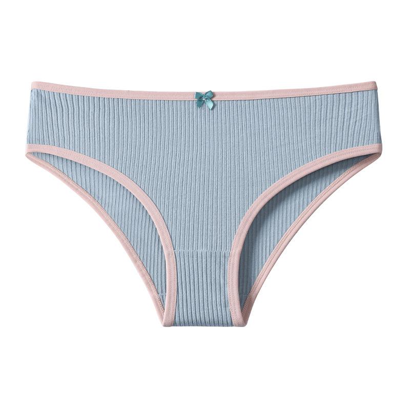 

Нижнее белье для девочек, нижнее белье из чистого хлопка, женское нижнее белье с треугольными чашечками и низкой талией, сексуальное нижнее белье, трусики L средний синий