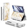 Galaxy Z Fold7 Flip Cover Case With Pen Slot Protective Leather Shell Men Stylish Foldable Phone Accessory