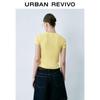 UR Women's Light Yellow Short Sleeve Knit Top
