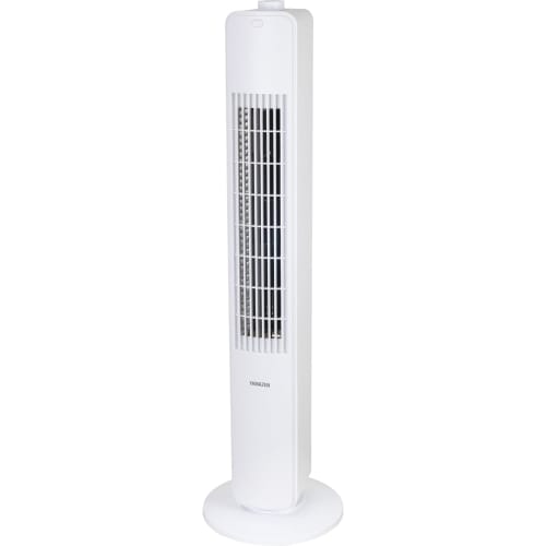 Yamazen Electric Fan, Tower Fan, Slim, Living Room, Automatic Left/Right Swing, 3 Levels of Air Volume Adjustment, Dial Switch, White, ASS-X78(W)