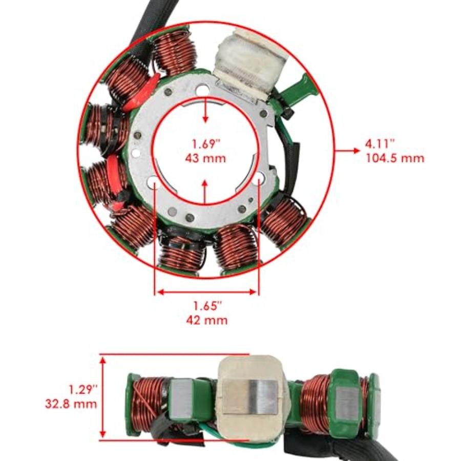 

Stator Compatible With Polaris Sportsman 400 400L 4X4 19941997 for OffRoad ATV Electrical System Upgrade and Reliable Performan United States