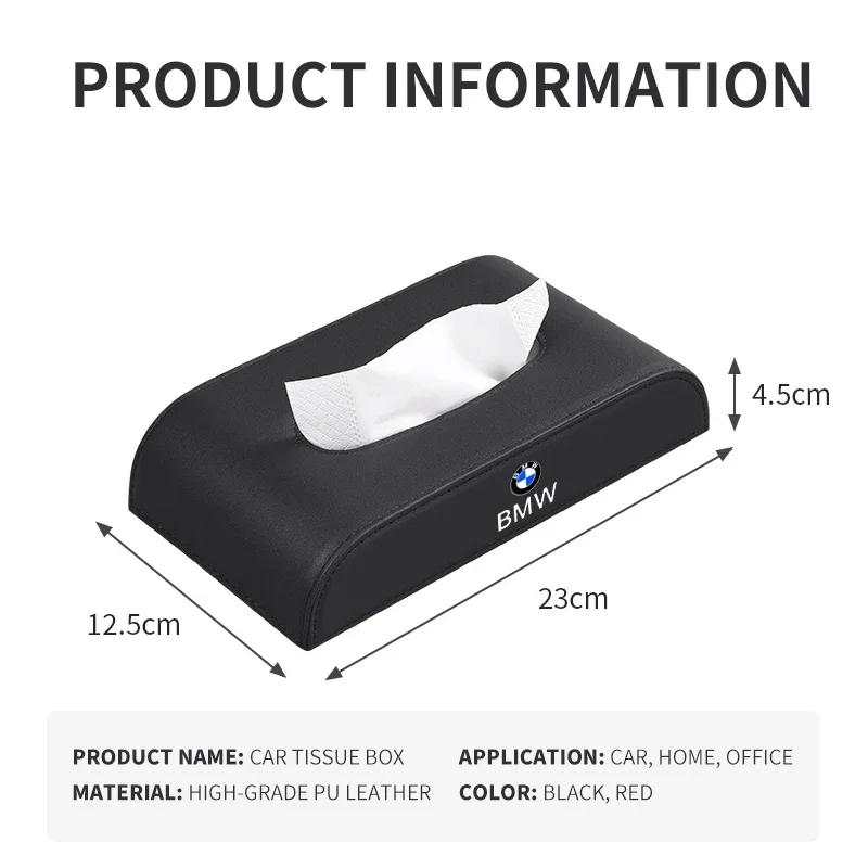 Kožená krabička na kapesníky do auta Pro řadu BMW 13 5 F20 F21 F22 E87 E88 E90 E60 G30 E84 F10 F30 M X1 X3 X4 GT Auto doplňky interiéru