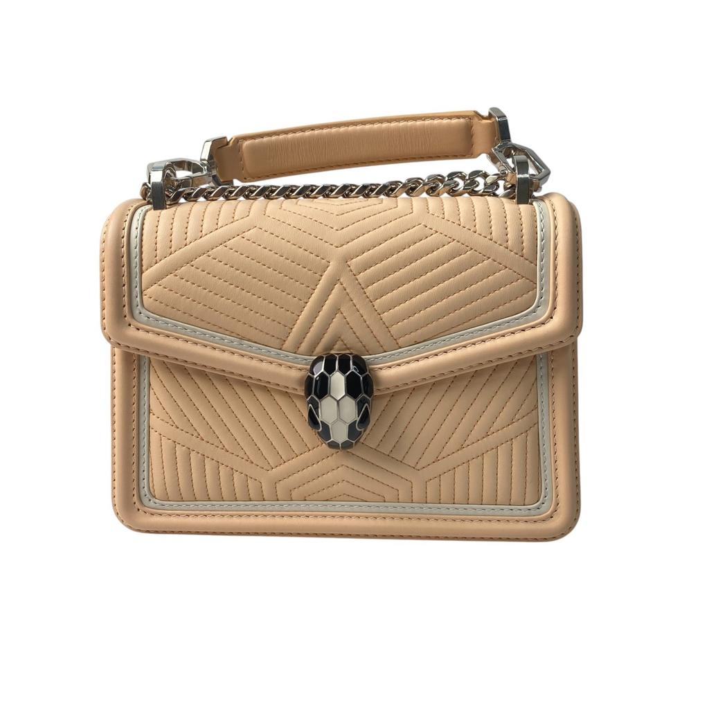 Używana torebka na ramię BVLGARI Różowa skóra Kobiety