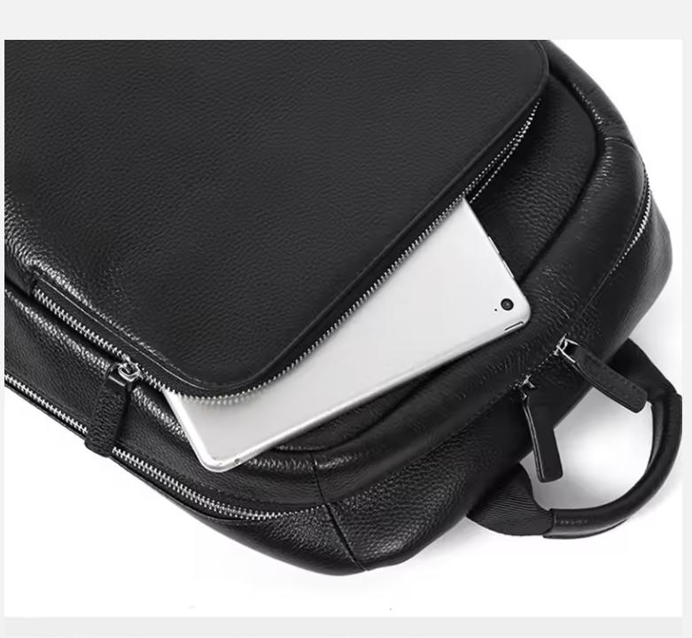 Leather Men's Backpack Natural Cowhide Backpack Fashion Travel Bag Korean Version Schoolbag Computer Bag For 15 Inch Laptop