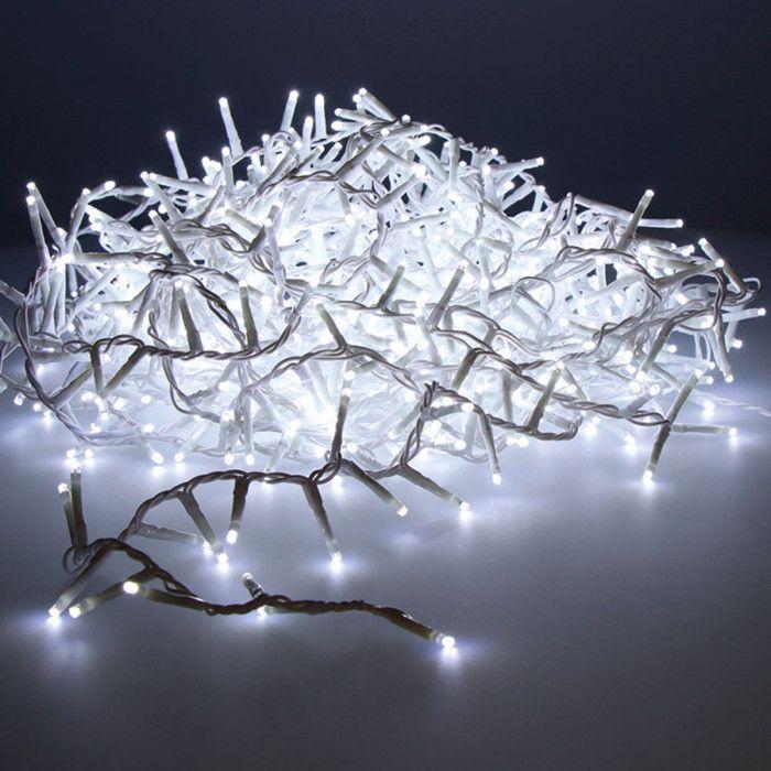 Guirlande lumineuse - Luxe - 16 m - 750 LED - Blanc froid - Éclairage clignotant