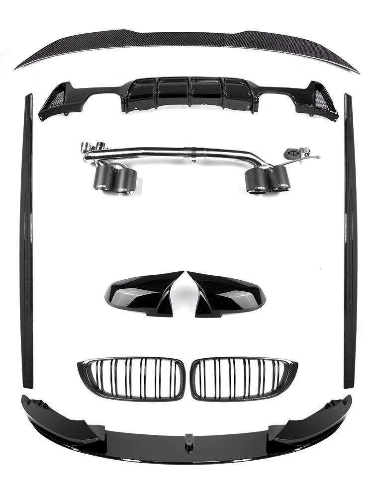 Compatible Front and Rear Lip Spoiler for BMW 4 Series 425i/430i with Quad Exhaust