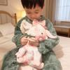 Pink Cow Plush Toy with Heart Embroidery and Rose Cute Stuffed Animal Gift for Christmas or Soft Plush Toy Decoration, Girls, Birthday,