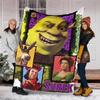 1pc Shrek3 Theme Blanket - Digital Print, Polyester, Cozy for All Seasons, Perfect for Outdoor, Camping, and Travel