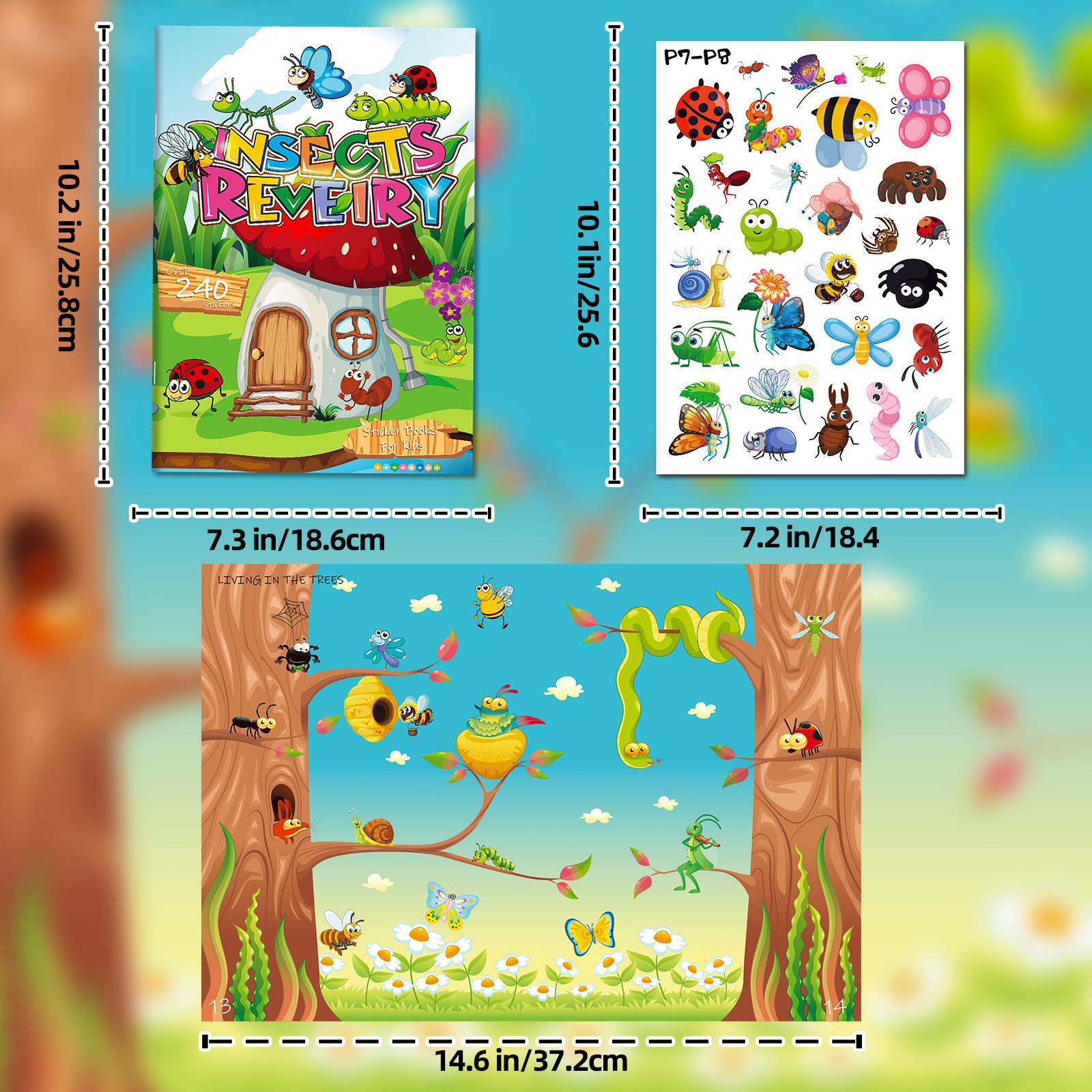 

Insect Themed Sticker Book Children S Enlightenment Knowledge Quiet Book Concentration Training Educational Toy Book