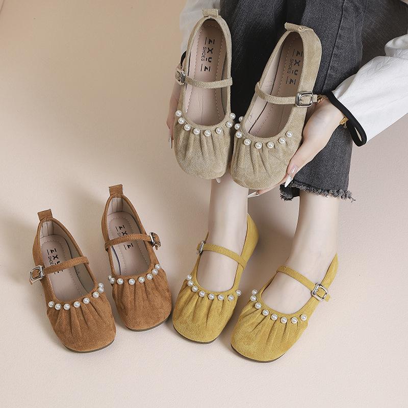 Spring and Autumn Retro Gentle French Soft-soled Mary Jane Flat-soled Single Shoes Women 2025 New Fairy Style Casual Beanie Shoes