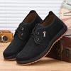 Chaussures en toile Old Beijing pour hommes, Chaussures de marche décontractées à semelle souple, Chaussures de travail confortables pour hommes d'âge moyen et âgés