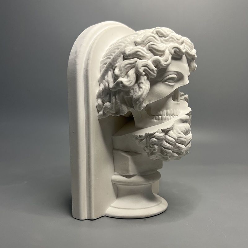 Zeus Statue European Retro Roman Mythology Plaster Sculpture Creative Art Decor Desktop Ornament Gift for Office Home Collection