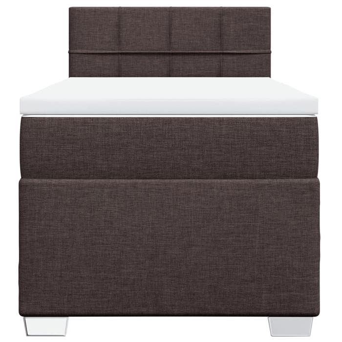 Exclusive House - Slatted Bed Base with Mattress Dark Brown 80x200 Cm