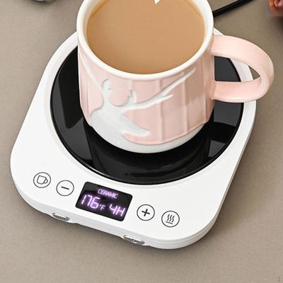 Electric Beverage Warmer Plate Coffee Cup Mat for Chocolate Office Gifts White