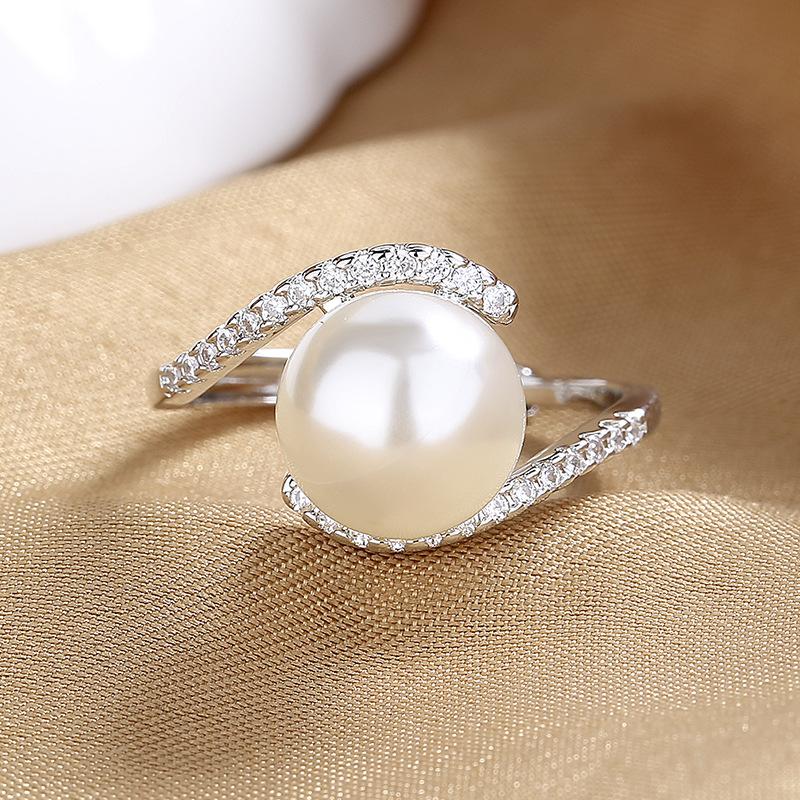 925 Sterling Silver Ring Open Adjustable Silver/Gold for Women Exquisite Student Girlfriend Jewelry Accessories Wedding Party