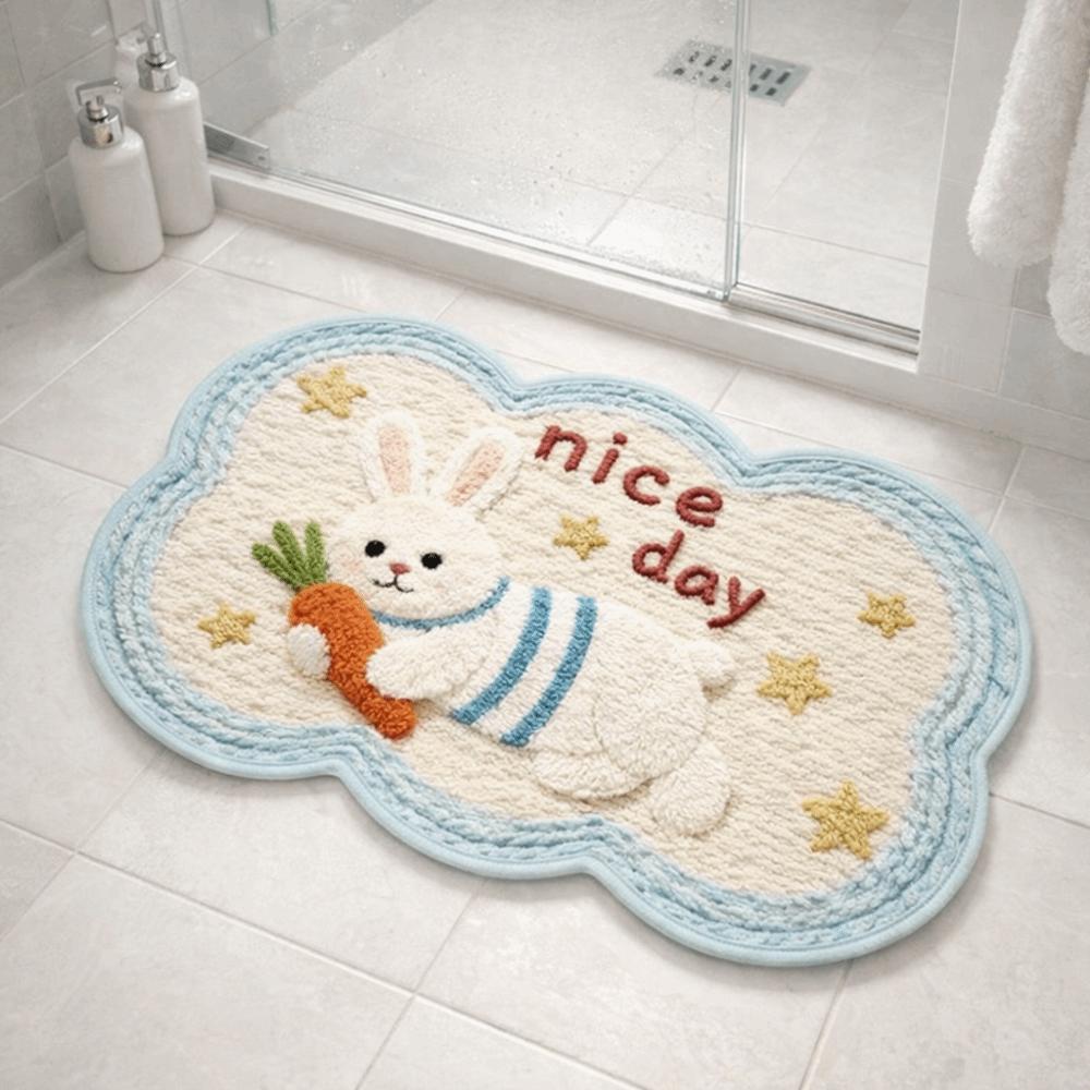 Door Mat Anti Slip Cartoon Floor Mat Absorbent Animal Pattern Entry Doormat Soft Imitation Weaving Kitchen Mats Kitchen