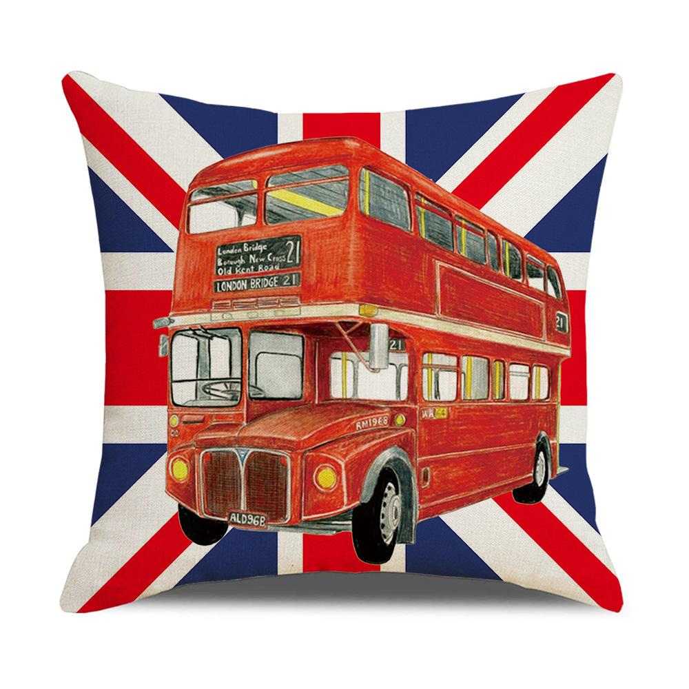 Pillow Nordic British Style Ins Linen Pillow Case Sofa Cushion Square Cushion Iron Tower
