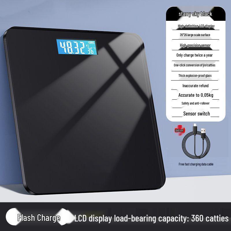 Durable Rechargeable Digital Bathroom Scale: Accurate Smart Body Fat Scale for Women