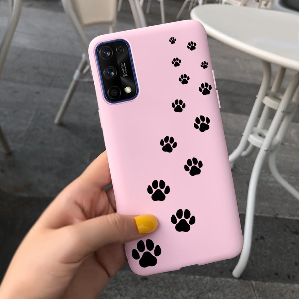 Couple Outfit Phone Case For OPPO Realme 6 Realme 7 Pro Case Cute Cat Soft Back Cover For Realme 6 Pro 7 Protective Bumper Cover