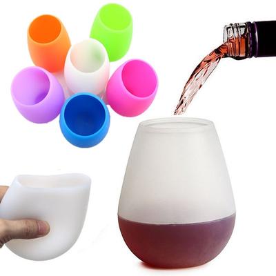 Foldable Silicone Wine Glasses Unbreakable Collapsible Stemless Beer Whiskey Glass Drinkware KTY