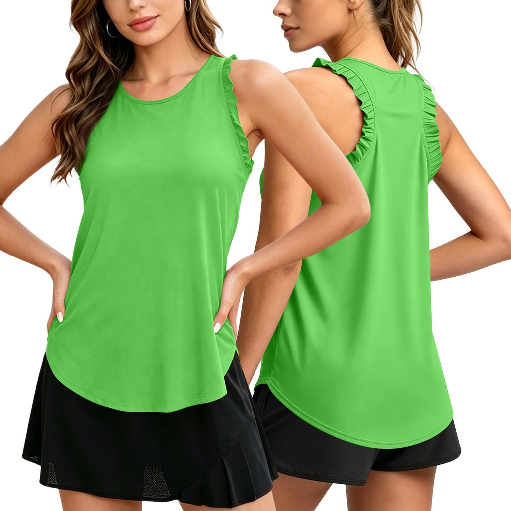 Womens Sleeveless Athletic Top Lightweight Breathable Tank for Sports Tennis Running Yoga and Gym Activities