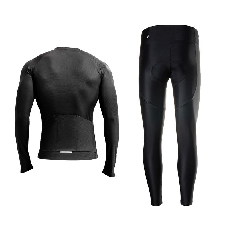 Li Ning Cycling Suits Men's Black Crew Neck Thin 205+047