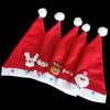 Festive LED Light Up Cartoon Christmas Hat Soft Plush Fabric Flashing LED Lights Surprise Style Christmas Gift