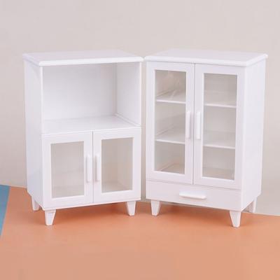 1:12 Scale Dollhouse Cupboard Mini Furniture Model Toy Miniature Storage Lockers Scene Decor Pretend Play Doll Display Cabinet