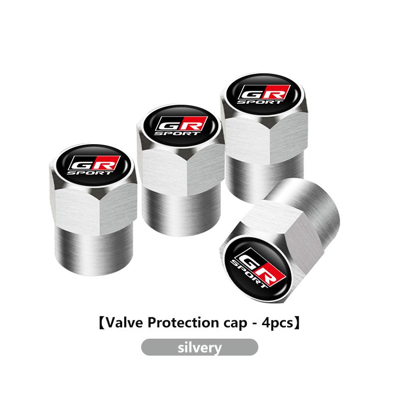 

4Pcs Car Wheel Tire Valve Cap Protection Cover Auto Accessories For Toyota Camry Highlander C-HR Hilux Vios Rav4 Prius Yaris TRD