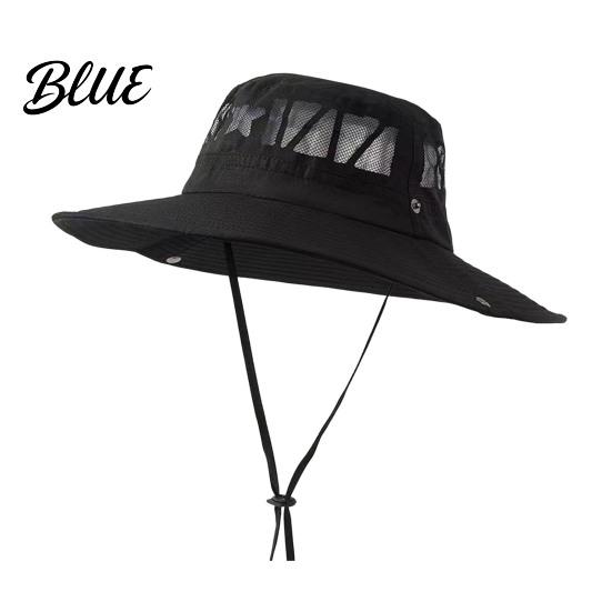 Cappello da Sole a Tesa Larga per Escursionismo Cappelli a Rete Uomo Protezione UV Cappello da Pesca Secchiello Traspirante Pescatore Donna Pieghevole Estivo Outdoor Spiaggia Safari