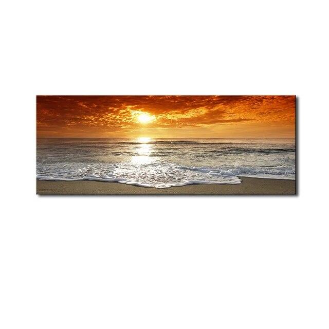 

Современный холст, настенный декор, пляжный закат, пейзаж, вид на море, холст, живопись, постеры, принты, настенные художественные фотографии, Декор в гостиную без рамки 20*40cm