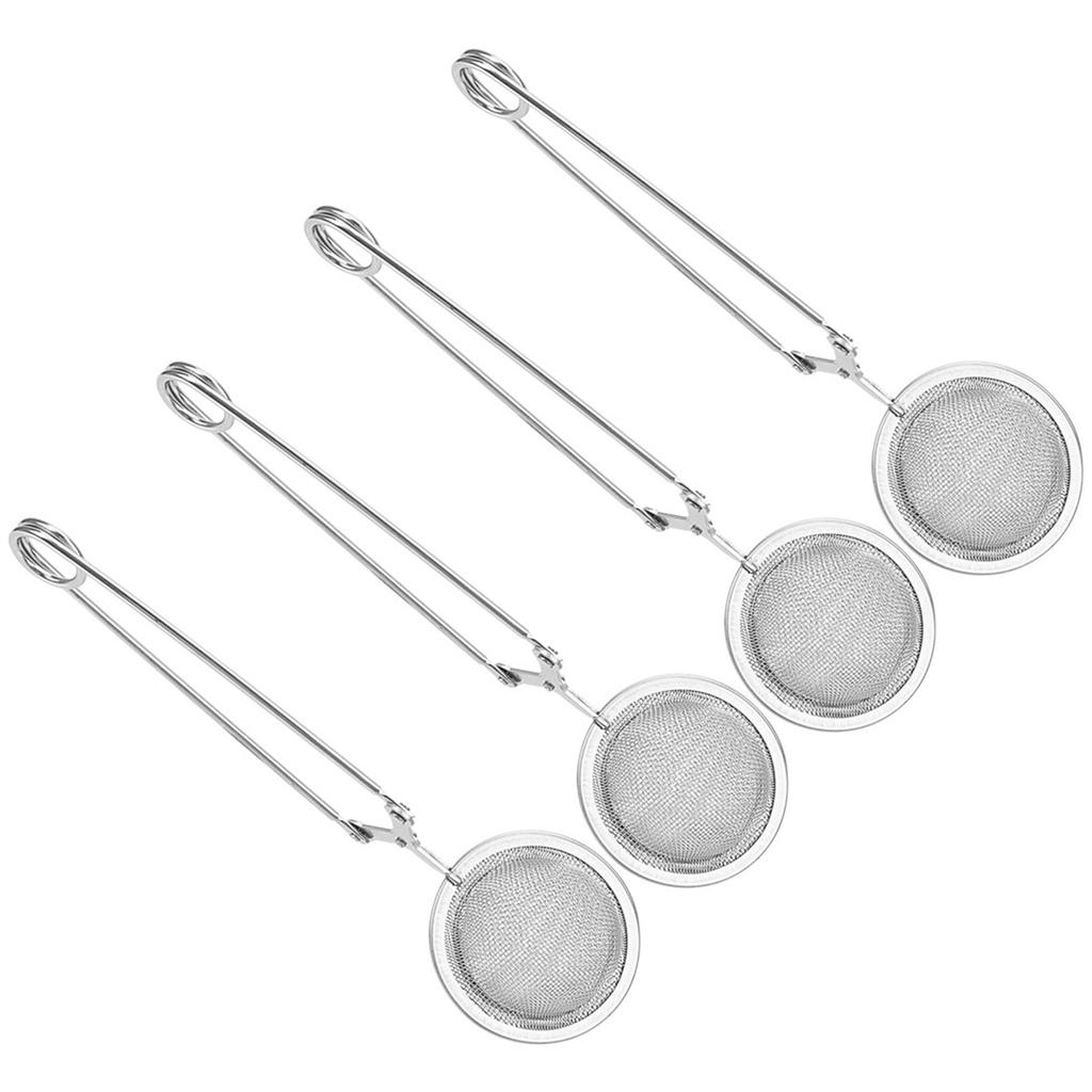 4 Piece Stainless Steels Teas Infuser Ball Fine Mesh Filter For Loose Leaf Spices Strainer Rustproof Kitchen Accessories
