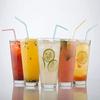 Bendable Plastic Straws for Drinks Cocktail Granite Straw Plastic Drinking Tubes Multicolor Fluorescent Plastic Drinking Straws