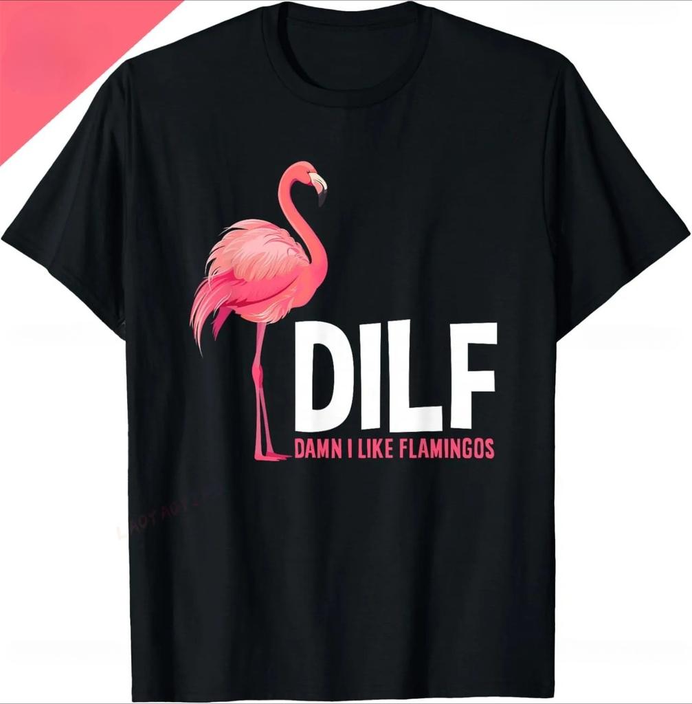 Man I Love Flamingo Funny Flamingo MILF Pink Joke Party TShirt Unisex Summer Streetwear Tops Mens Clothing Camiseta