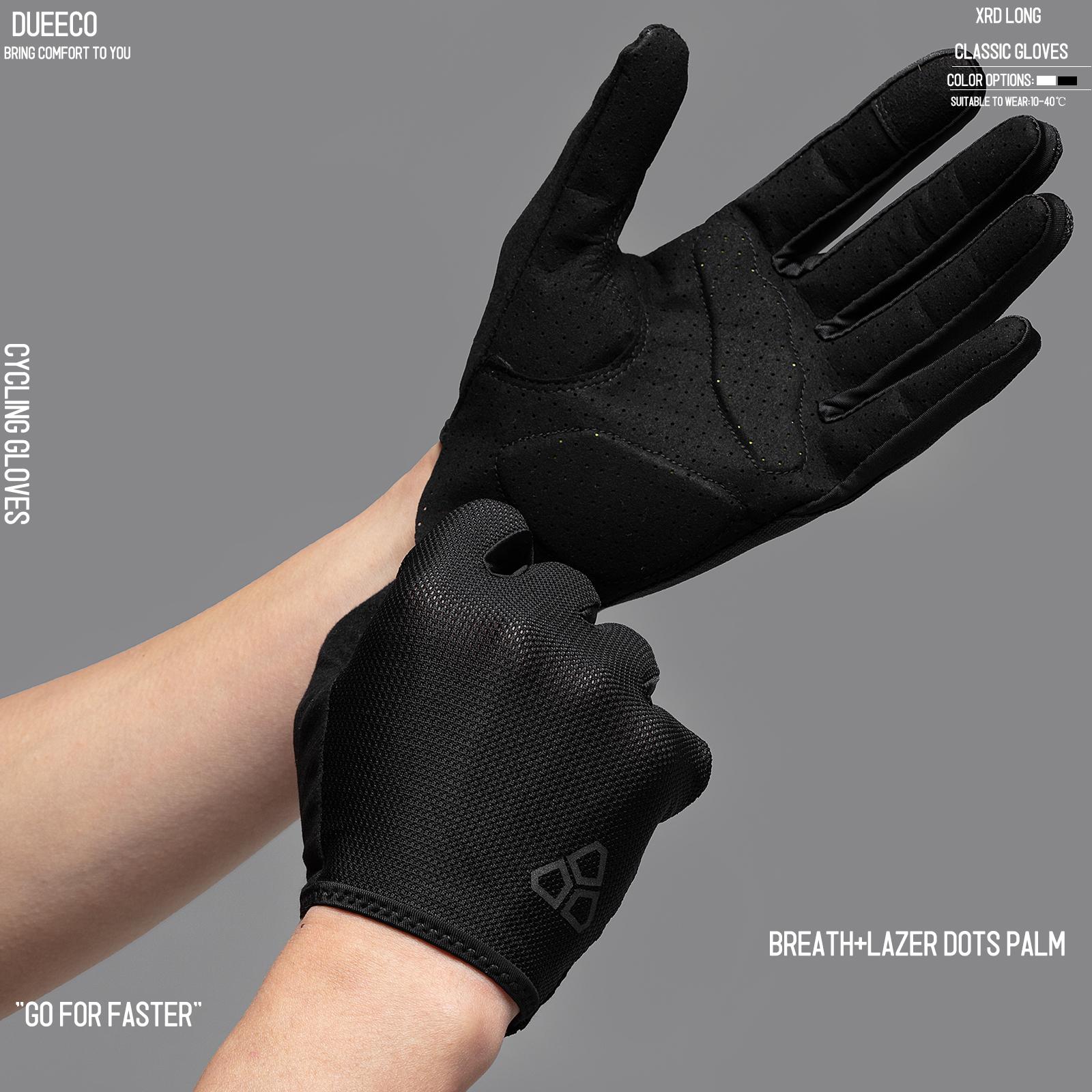 

Full Finger Bicycle Gloves Cycling Gloves bike gloves XRD Pad Shock Absorbing Non-Slip Touch Screen Design For Men And Women S чорний