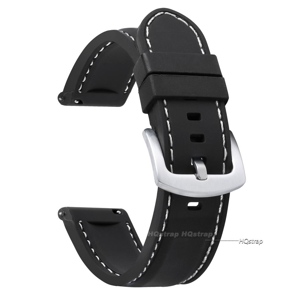 Silicone Waterproof Quick Release Watchband 18mm 20mm 22mm 24mm Black Green Rubber Strap for Seiko Soft Dustproof Watch Bracelet