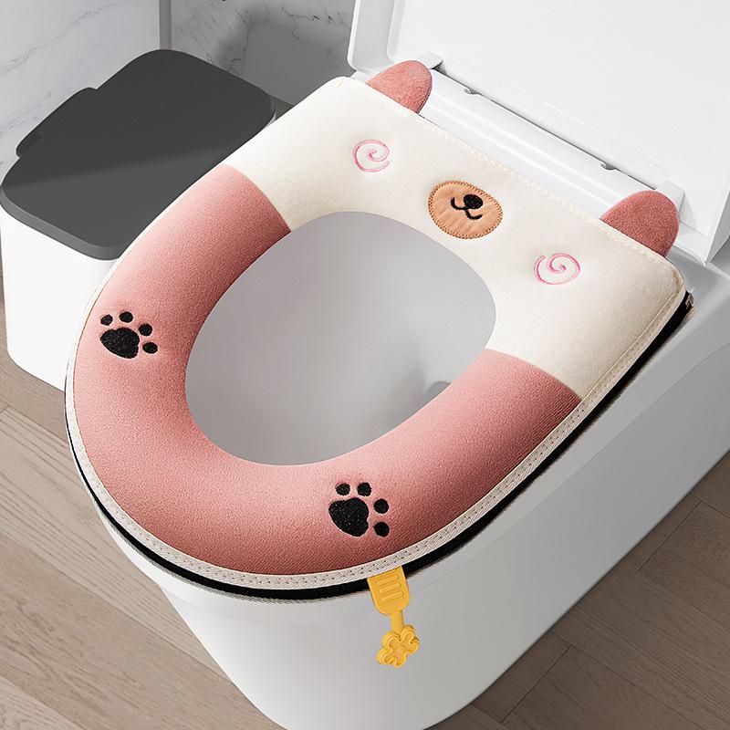 Toilet seat seat cover Household toilet cover Universal waterproof toilet cover Simple four-season toilet cover