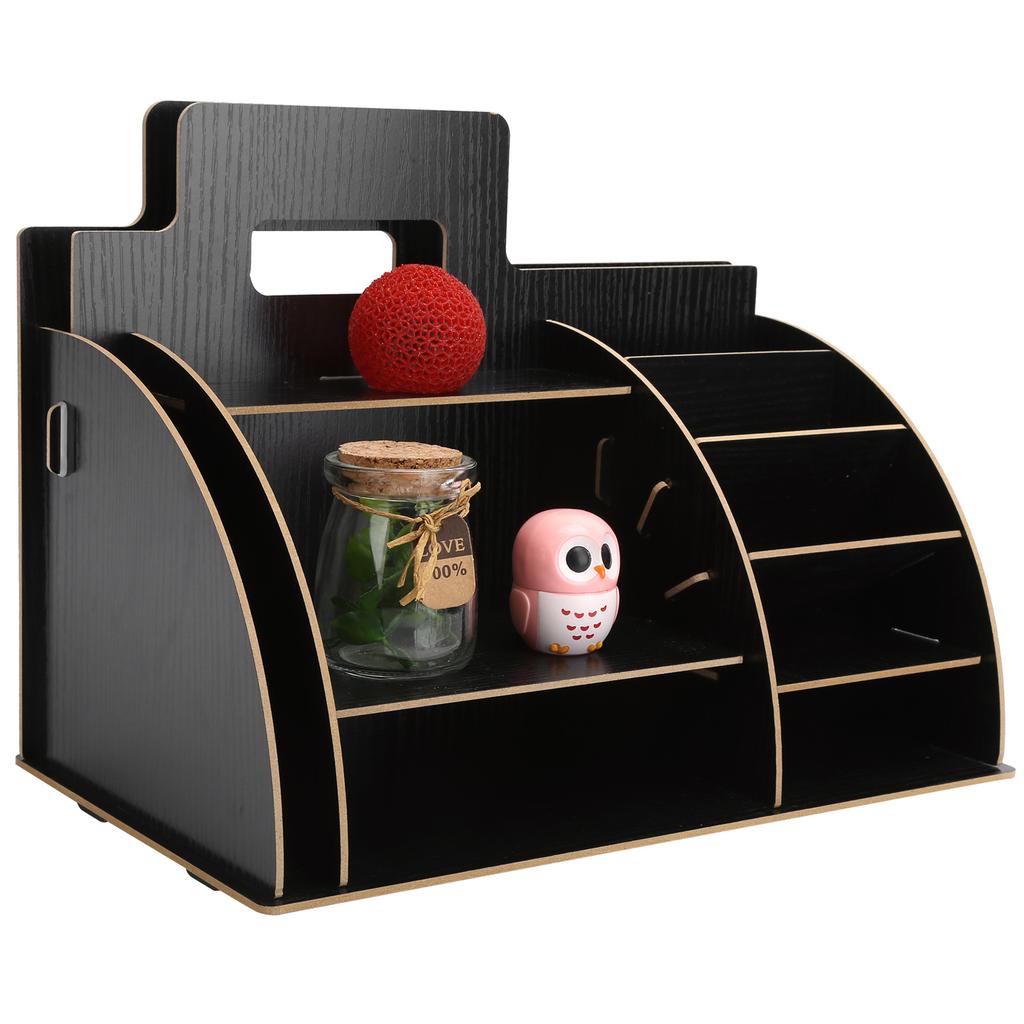 Wood Desktop Innovative Cosmetics Stationery Storage Rack for