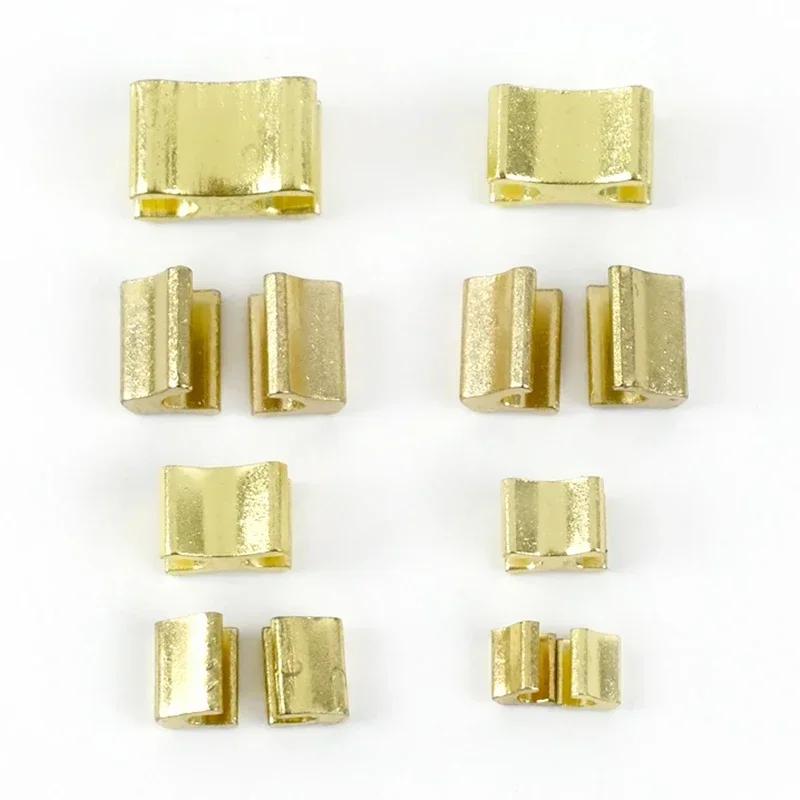 Meetee 20Sets 3# 5# 8# 10# Metal U Shape Zippers Stopper Zipper End Lock for Sewing Bag Clother Zips Repair Kit DIY Accessories