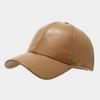 100% PU Leather Baseball Cap Unisex Autumn Winter Retro Sun Hat for Men/Women Adjustable Snapback Outdoor Sunshade Cap Male