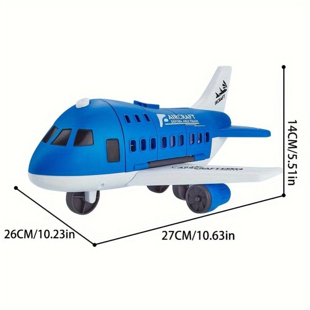 Aircraft Model Inertial Airplane Model Storage Passenger Deformation Airplane Toy  Christmas Gift