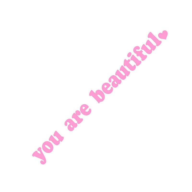 Decorative Car Sticker For Rearview Mirror You Are Beautiful Waterproof Sticker For Cars And Motorcycles car accessories