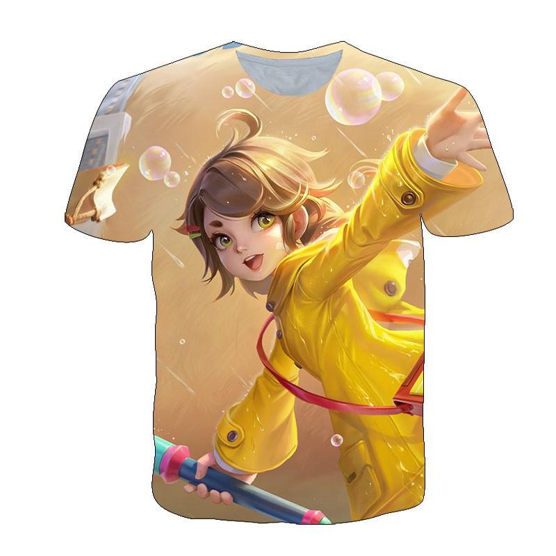 Men Women Gaming T-Shirt With 3D Digital Print Character Design Casual Short Sleeve Tee