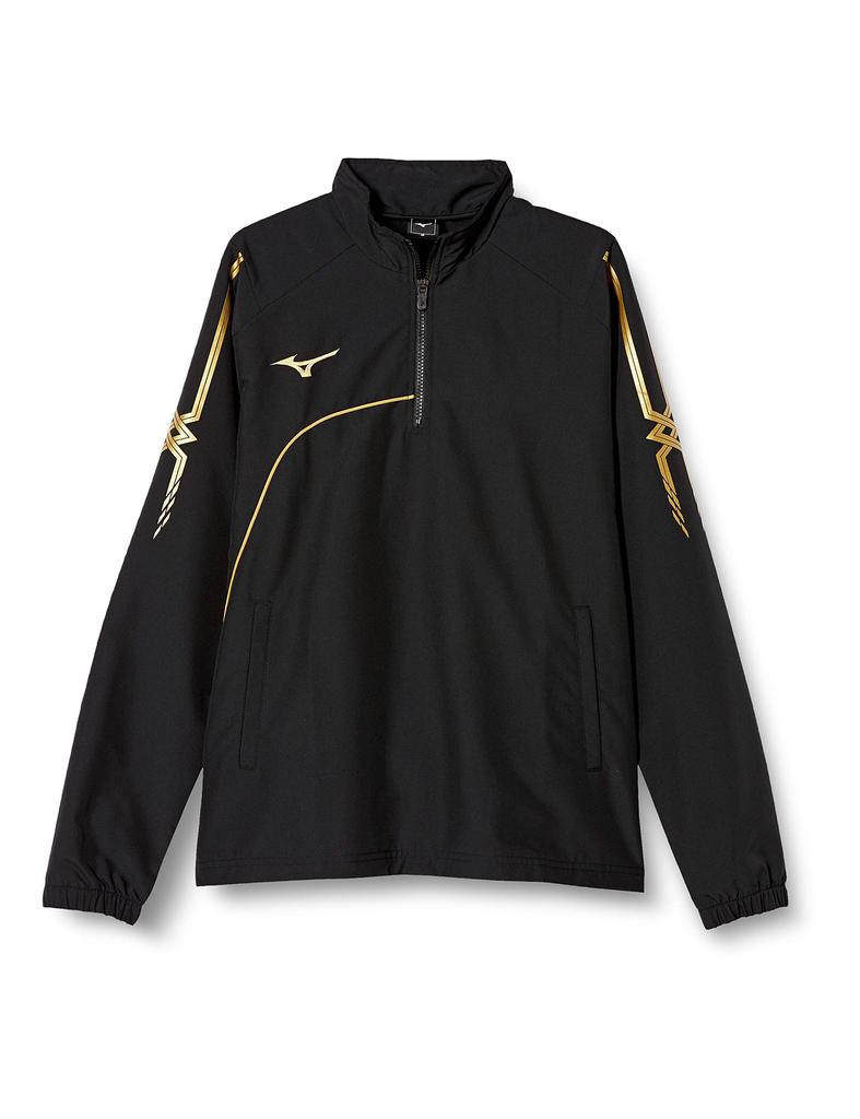 Mizuno Soccer Training Cross Long Slim for Club Activities and Size M Shirt, Sleeve, Fit, Unisex, Practice, Black, (P2MC8040)