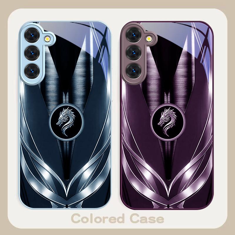 Golden dragon pattern gray For Samsung S26 S22 S8 9 10 S20 Ultra S21 Pro S22 Plus S23 FE S24Ultra S25 Edge S24+ Glass Phone Case