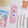PU Leather Cartoon Pen Clip Waterproof Pencil Box Notebook Elastic Band Pencil Case  Kids Gift