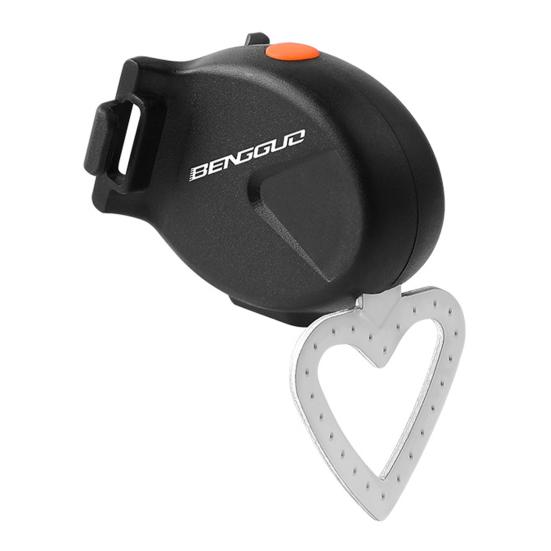 Bicycle Tail Light Love Heart Round Road Mountain Bike Brake Lamp Rechargeable Waterproof Super Bright Night Riding Bike Warning Rear Lamp