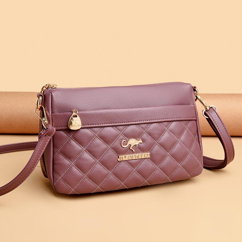 Damentasche Mode Lässige Diamant-Umhängetasche Vielseitiger Stickfaden Alte Mutter Messenger Bag