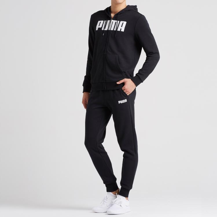 Puma Essential Printed Hooded Jacket Men Outerwear Black 855280-01