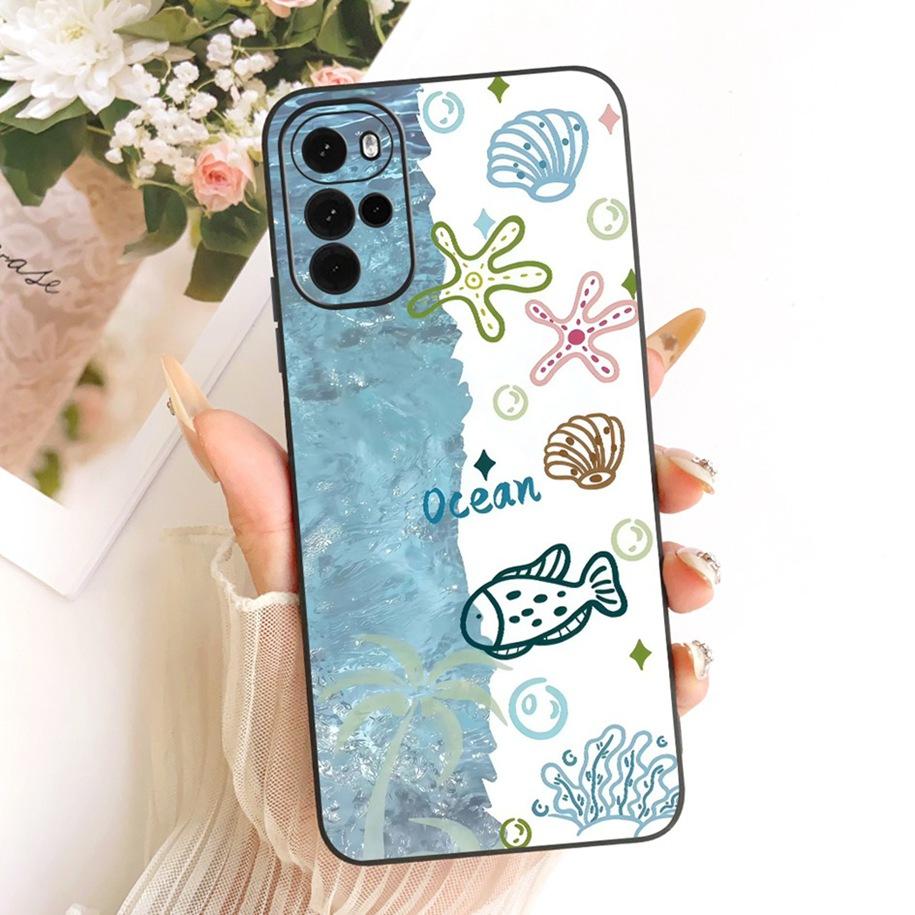 Für Motorola Moto G22 G32 G42 Hülle XT2231-1 XT2235-2 XT2235-2 Niedliche Katze Schmetterling Cartoon Weiche Hülle Für Moto G62 5G MotoG42 Capa